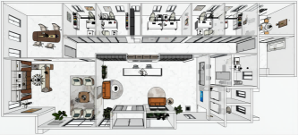 Solution de mobilier de bureau pour l'entreprise industrielle Assailplast